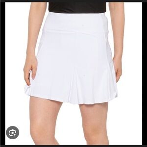 Nwt G Lifestyle Godet White Flounce Active Skort